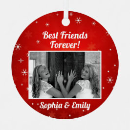 Best Friends Besties BESTE FREUNDIN Fotobezeichnun Ornament Aus Metall