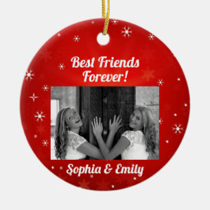 Best Friends Besties BESTE FREUNDIN Niedliche Foto Keramik Ornament