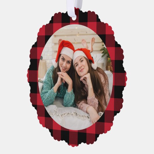 Best Friends Besties Christmas Photo Keepsake Ornament Karte (Links)