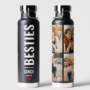 Best Friends Besties Custom Initials 4 Foto BESTE Trinkflasche
