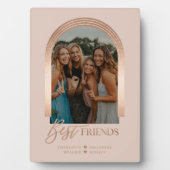 Best Friends BFF Elegant Arch Frame Photo Keepsake Fotoplatte (Vorderseite)