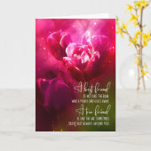 Best Friends Birthday Bright Pink Tulips Tender Karte (Gelbe Blume)