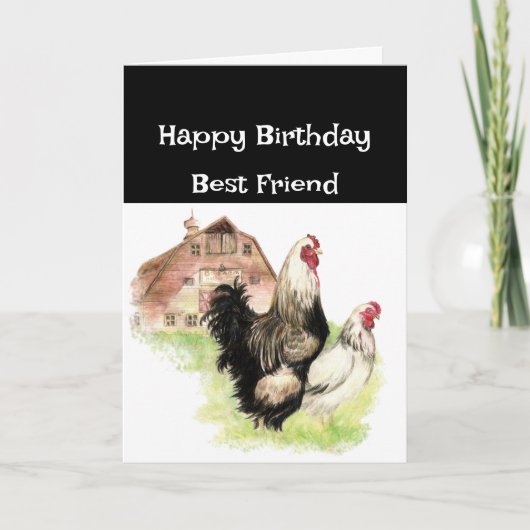 Best Friends Birthday Funny Chicken Tender Karte (Vorderseite)