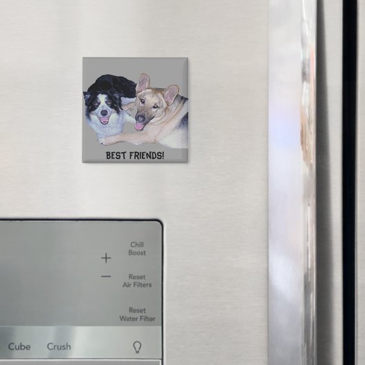 Best Friends Border Collie & German Shepherd Magnet (In Situ (Kühlschrank))