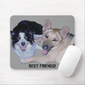 Best Friends Border Collie & German Shepherd Mousepad (Mit Mouse)