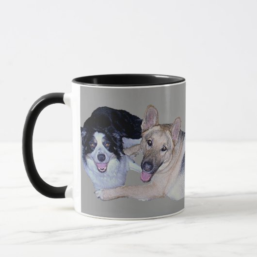 Best Friends Border Collie & German Shepherd Tasse (Links)