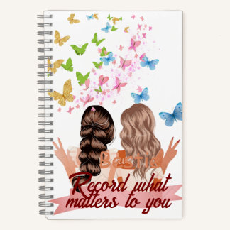 Best Friends Butterfly-Notebook - "Spiral-Notebook Notizblock