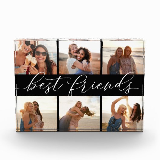 Best Friends Calligraphy Collage Fotoblock (Vorderseite)