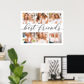 Best Friends Calligraphy Foto Collage Poster (Heimbüro)