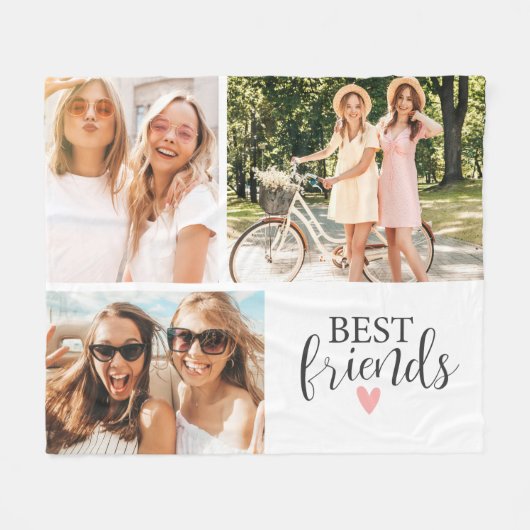 Best Friends Chic Script-Foto Fleecedecke (Vorderseite (Horizontal))