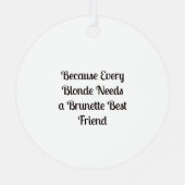 Best Friends Christmas Metal Circle Ornament Aus Metall (Rückseite)
