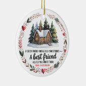 Best Friends Christmas | Personalisierter Urlaub Keramik Ornament (Rechts)