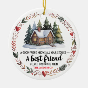 Best Friends Christmas   Personalisierter Urlaub Keramik Ornament