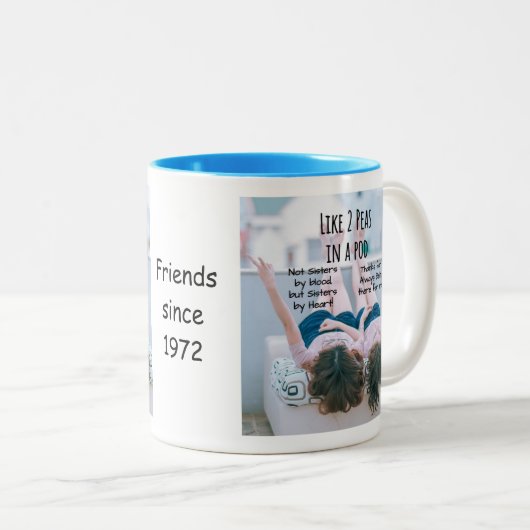 Best Friends Coffee Tasse, Personalisiert Friends Zweifarbige Tasse (VorderseiteRechts)