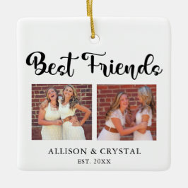 Best Friends Collage 2 Square Fotos BESTE FREUNDIN Keramikornament