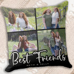 Best Friends Cool Friendship Foto Collage Kissen<br><div class="desc">Feiern Sie Ihre beste Freundin und Freundschaft mit einem maßgeschneiderten Foto Collage Keepake Kissen. Ob Geburtstag oder Weihnachten - dieses Kissen der besten Freunde ist ein wunderbares Geschenk, das noch viele Jahre lang ein Schatz sein wird. Das Kissen ist zweiseitig, sodass Sie auf jeder Seite verschiedene Fotos machen können. Die...</div>