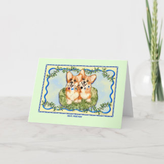 "Best Friends" Corgi Greet Card Karte