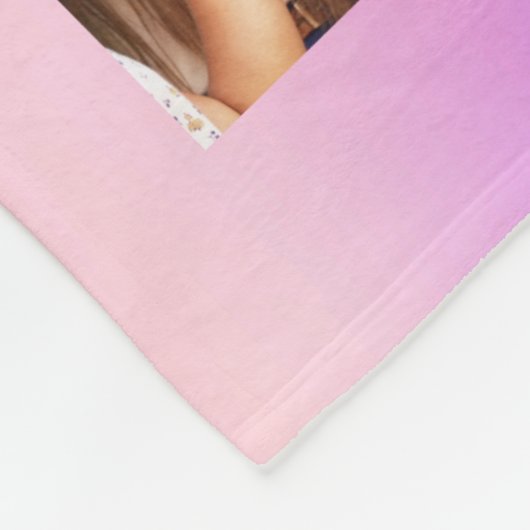 Best Friends Custom Foto Collage Regenbogen lila Fleecedecke (Ecke)