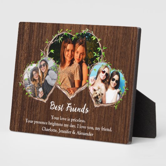 Best Friends Custom Fotos & Liebe Message Fotoplatte (Seite)