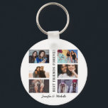 Best Friends custom names and 6 photo collage bff  Schlüsselanhänger<br><div class="desc">This Design has an easy collage template where you can upload your 6 favorite bestie pictures.
This will be the perfect gift to show your love for your best friend.
You can personalize the gift with your names!
gift for birthdays ,  holidays,  friendship day etc. to show your love.</div>