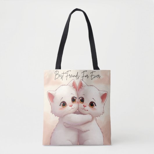 Best Friends For Ever Tote Bag - Cute Hugging Kawa Tasche (Vorderseite)