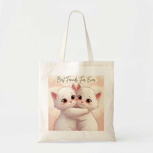 Best Friends For Ever Tote Bag - Two Cute Hugging  Tragetasche (Vorne)