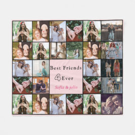 Best Friends Forever – 26 Photo Collage Blanket Fleecedecke
