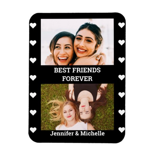 Best Friends Forever 2 Benutzerdefiniertes Foto un Magnet (Vertikal)