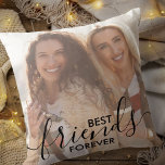 Best Friends Forever 2 Foto Black Script Overlay Kissen<br><div class="desc">Beste Freunde für immer Foto Kissen mit elegantem Text-Overlay. Die Fotovorlage ist für Sie ein Set, um Ihre eigenen Bilder hinzuzufügen - eines der Vorder- und eines auf der Rückseite. Die Vorderseite hat auch das Text-Overlay, das "beste Freunde für immer" in handgeschriebenen Skripten und fett formatierten Typografie liest. Dieses Design...</div>