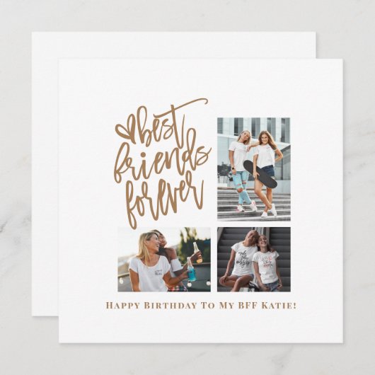 Best Friends Forever 3 Foto Script Glückwunsch Geb (Vorne/Hinten)