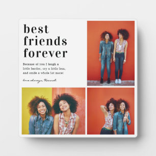 Best Friends Forever 3 Photo Collage Gift Plaque Fotoplatte
