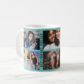 Best Friends Forever 6 Foto Custom Collage Blue Kaffeetasse (Vorderseite Links)