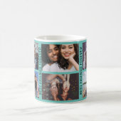 Best Friends Forever 6 Foto Custom Collage Blue Kaffeetasse (Mittel)