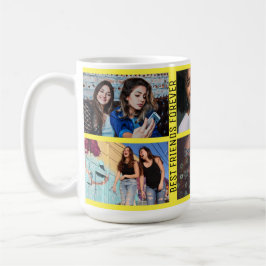 Best Friends Forever 6 Foto Custom Collage Gelb Kaffeetasse