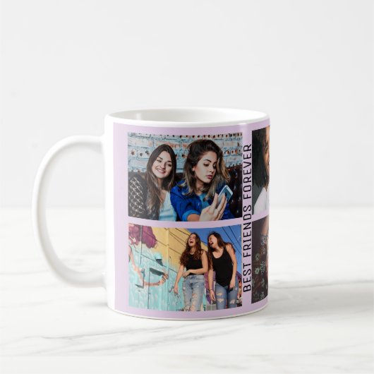 Best Friends Forever 6 Foto Custom Collage Kaffeetasse (Links)