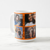 Best Friends Forever 6 Foto Custom Collage Orange Kaffeetasse (Vorderseite Links)