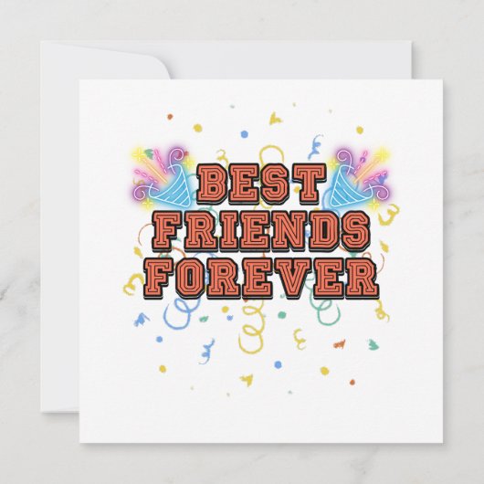 best friends forever,best friend day, funny, party einladung (Rückseite)