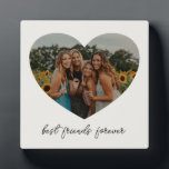 Best Friends Forever BESTE FREUNDIN Custom Heart F Fotoplatte<br><div class="desc">Best Friends Forever BESTE FREUNDIN Custom Foto Herzform Plaque in White</div>