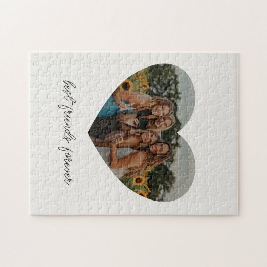 Best Friends Forever BESTE FREUNDIN Custom Heart F Puzzle (Horizontal)