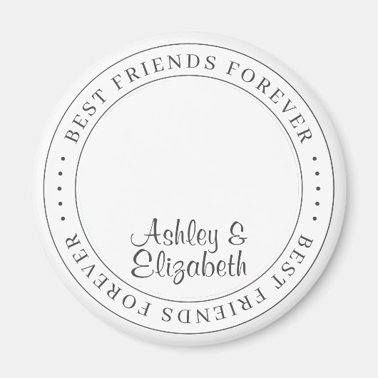 Best Friends Forever BESTE FREUNDIN Einfaches Mode Magnet (Vorne)