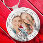 Best Friends Forever BESTE FREUNDIN Einfaches Mode Schlüsselanhänger<br><div class="desc">Dieses einfache und klassische Design besteht aus Serifentypografie und fügt ein benutzerdefiniertes Foto hinzu. "Die besten Freunde für immer" umkreist das Foto Ihrer Freunde</div>