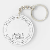 Best Friends Forever BESTE FREUNDIN Einfaches Mode Schlüsselanhänger (Rückseite)