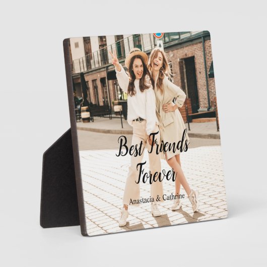 Best Friends Forever BESTE FREUNDIN Modernes perso Fotoplatte (Vorderseite)