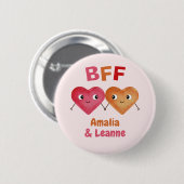 Best Friends Forever BESTE FREUNDIN niedliches Her Button (Vorne & Hinten)