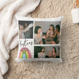Best Friends Forever Bestie Rainbow Foto Collage Kissen