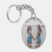 Best Friends Forever Custom 2 Foto und Name Schlüsselanhänger (Vorderseite links)