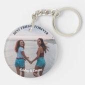 Best Friends Forever Custom 2 Foto und Name Schlüsselanhänger (Rückseite)