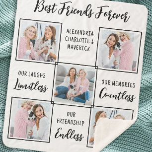 Best Friends Forever Custom 5 Foto Freundschaft Sherpadecke