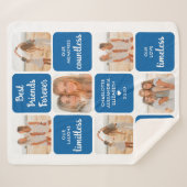 Best Friends Forever Custom 6 Foto Collage Blue Sherpadecke (Vorderseite (Horizontal))