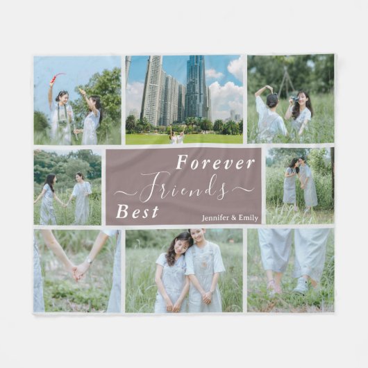 Best Friends Forever Custom Foto Fleece Blanket (Vorderseite (Horizontal))